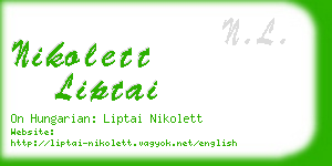 nikolett liptai business card